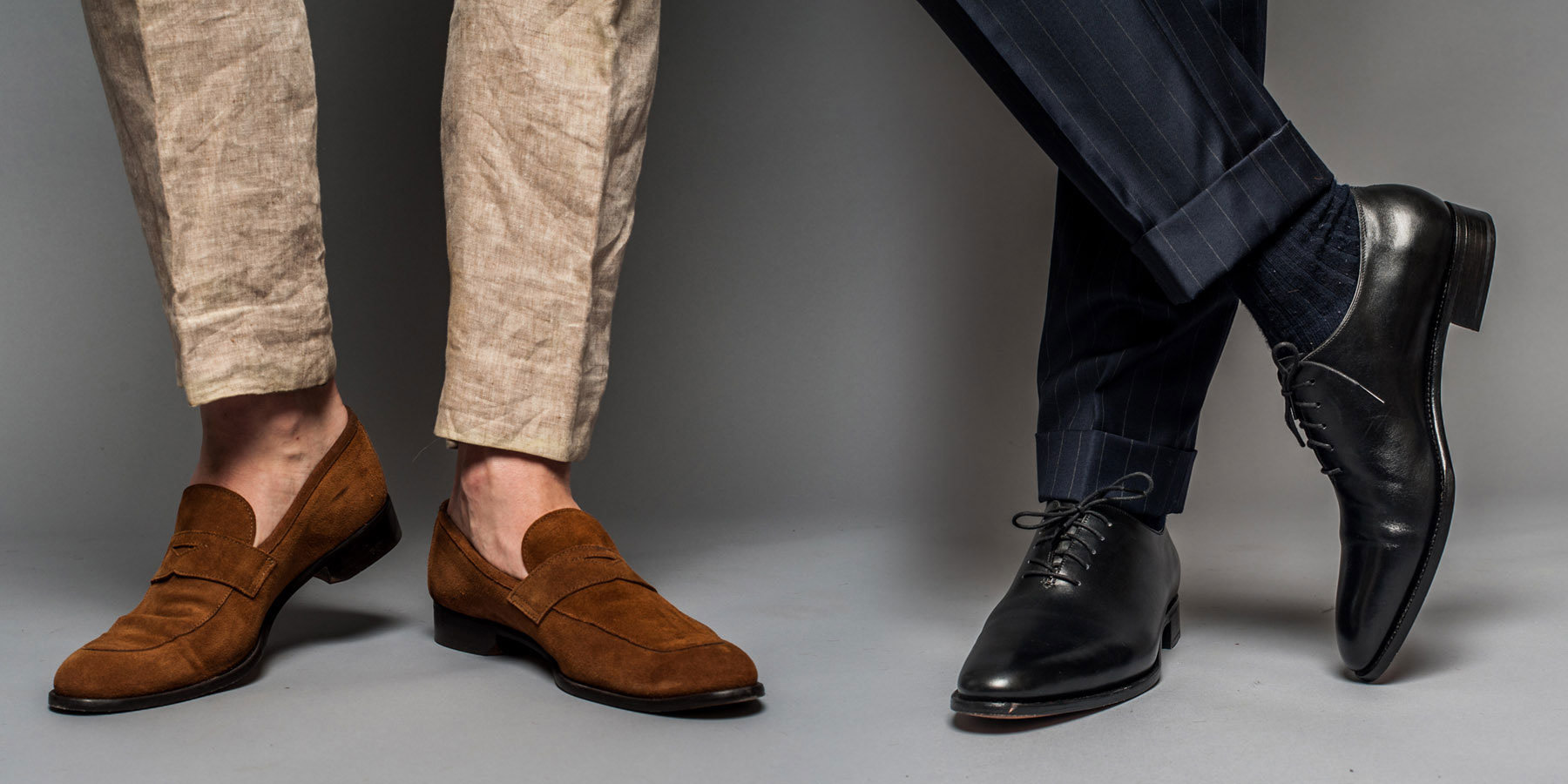 mens narrow loafers