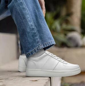 White Elevator Sneakers 6 CM / 2.36 Inches 