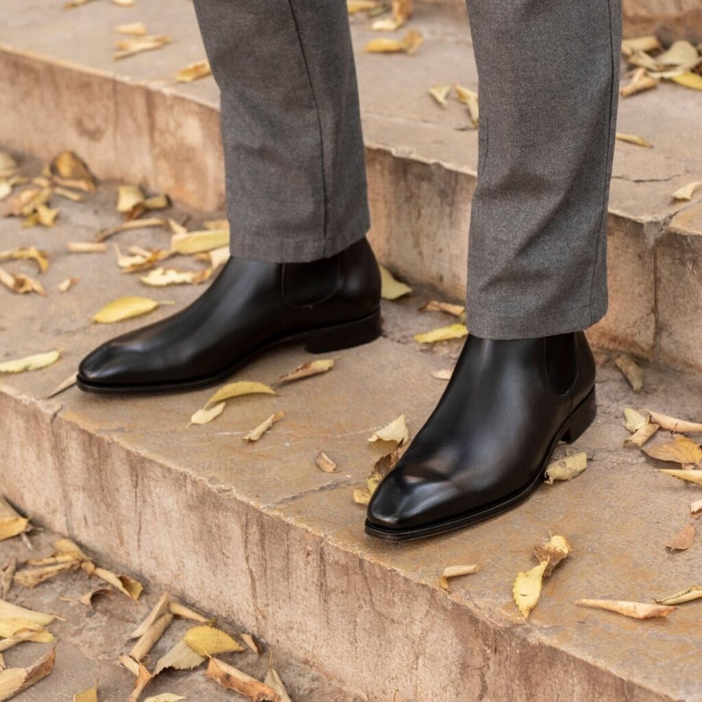 Black Chelsea Boots 7 CM / 2.76 Inches