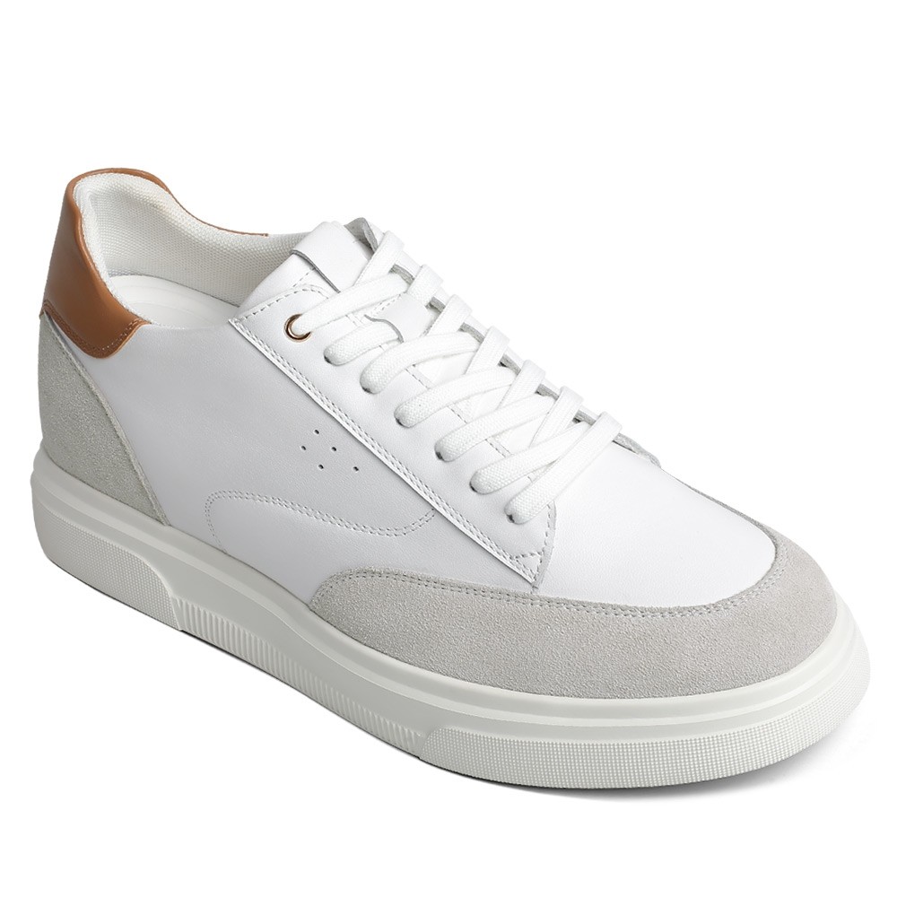 CMR CHAMARIPA Sneakers Rialzate - Sneakers Bianche Da Uomo Casual 8CM