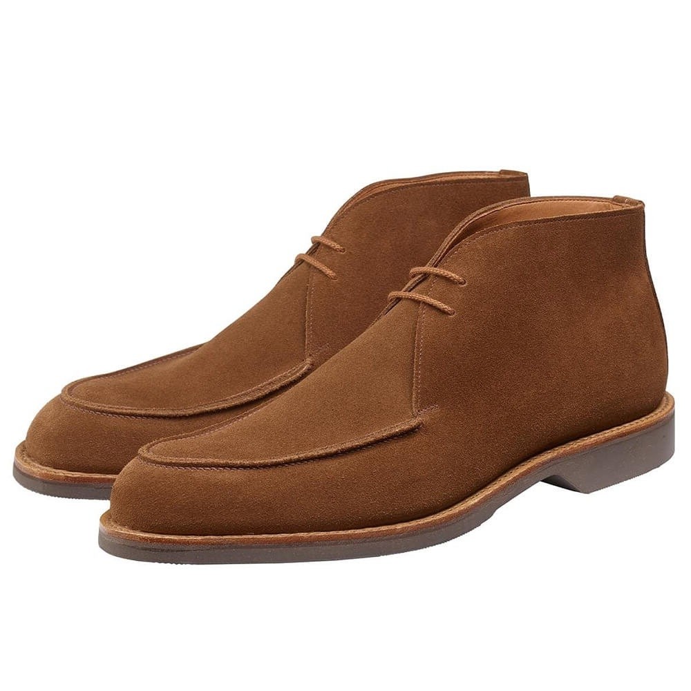 Chamaripa Shoes Canada Men's Elevator Shoes - handcrafted brown suede men's elevator chukka boots - hidden heel 2.76 Inches / 7 CM taller