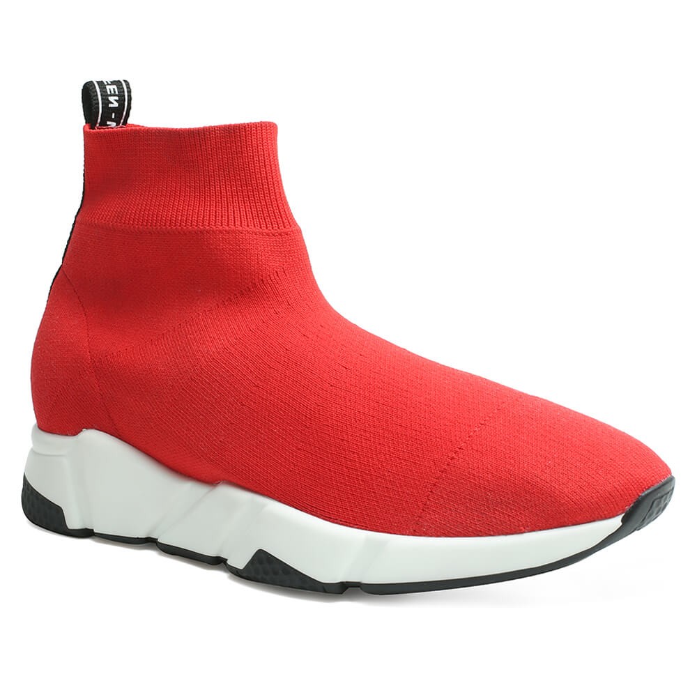 sock sneakers red