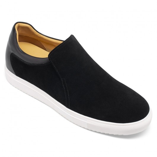 height enhancing shoes for men - shoes with hidden heel - black