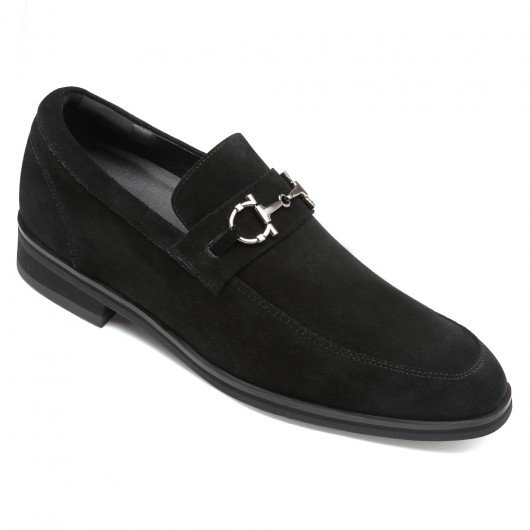 7 Cm Glass Heel Shoes Black - Hudhud
