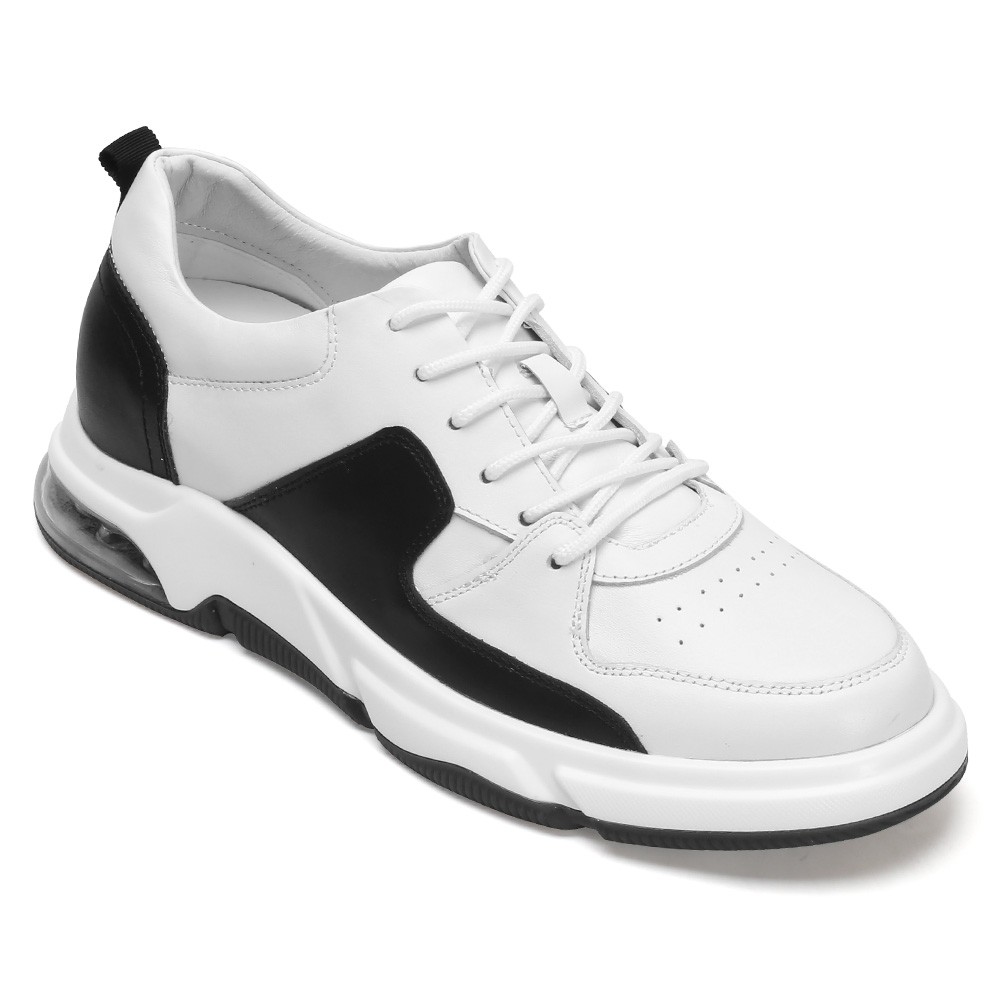 Zapatos de cuero genuino para hombre, zapatillas deportivas con plantilla  para aumentar la altura, 6CM