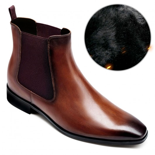 GIFENNSE Mens Chelsea Boots Leather Dress Boots for