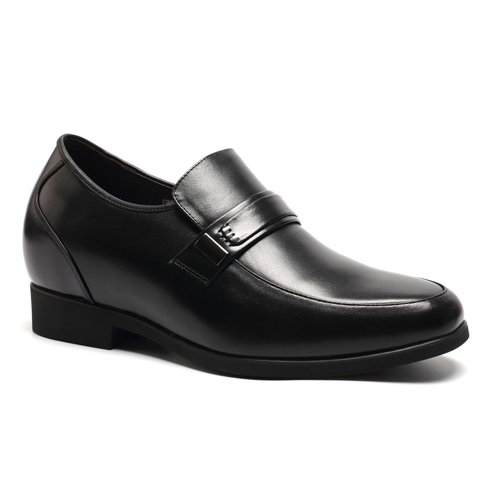 Black Height Increase Mens Dress Shoes 